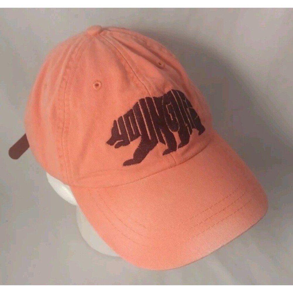 Young Life Bear Lined Adjustable Leather Strapback Hat/Cap-NICE!